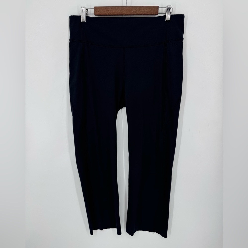 All In Motion Women's Black Raw Hem Athleisure Athletic Yoga Pants Size Large
